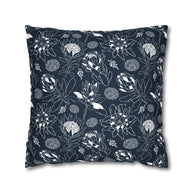 Protea Navy and White - Decorative Pillow Cover