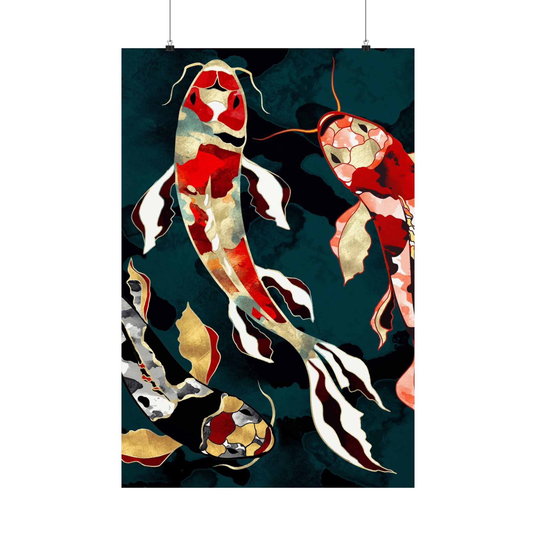 Metallic Koi - Poster Print - No Frame