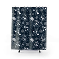 Protea Navy and White - Shower Curtain