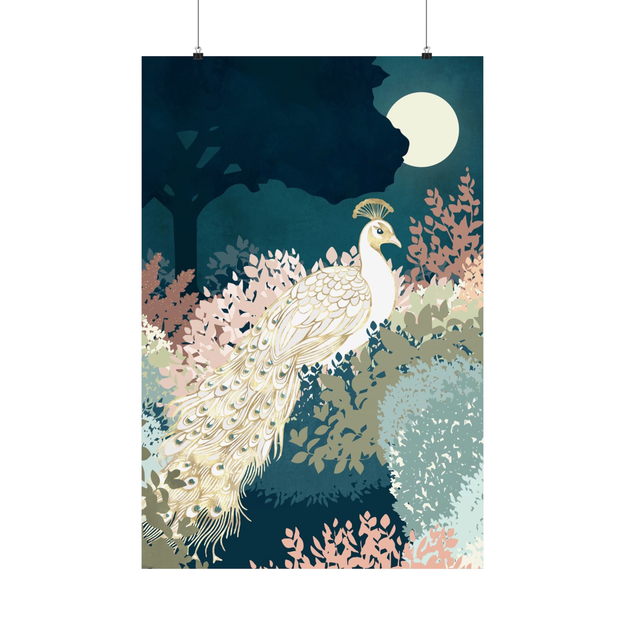 Peacock Garden - Poster Print - No Frame
