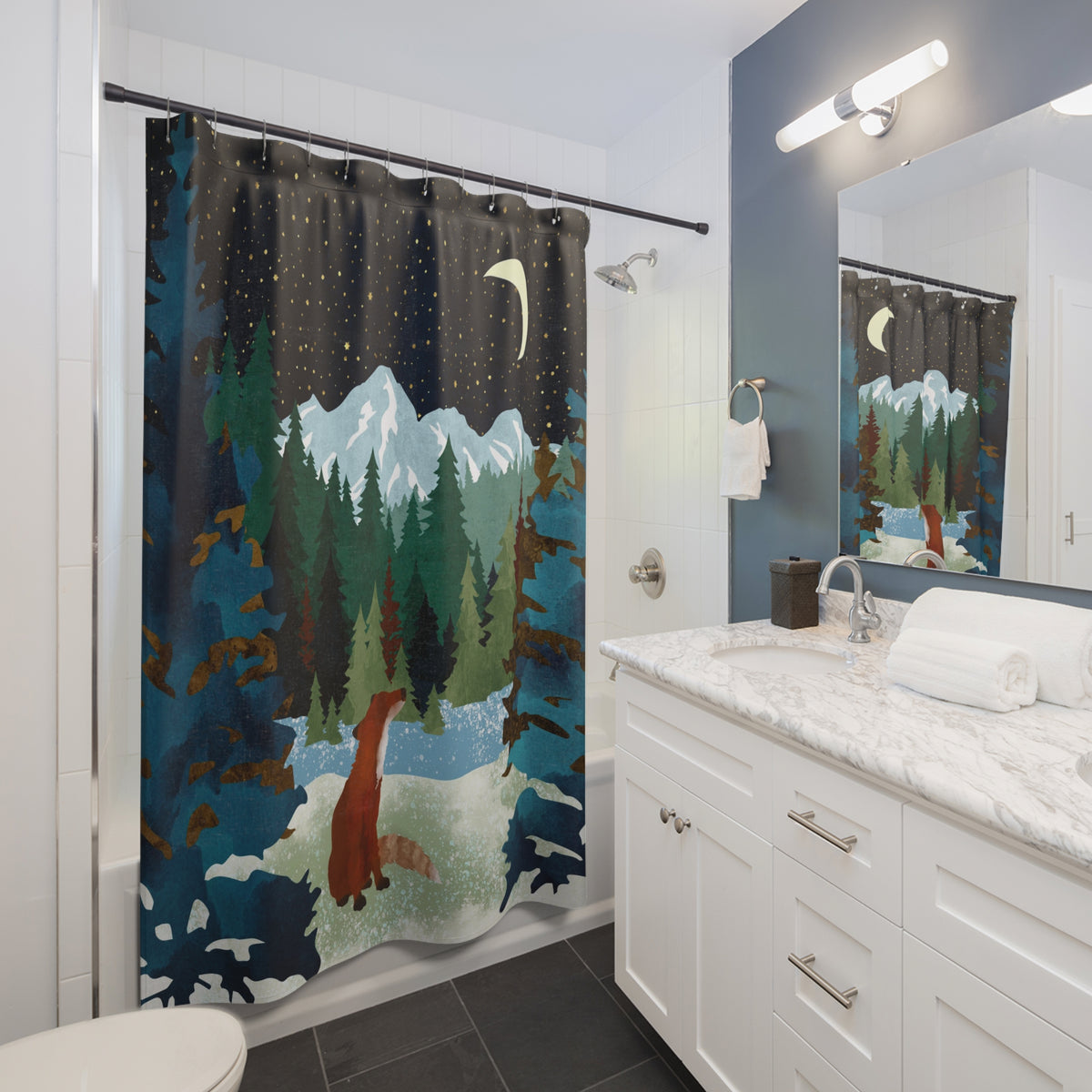 Winter Fox - Shower Curtain