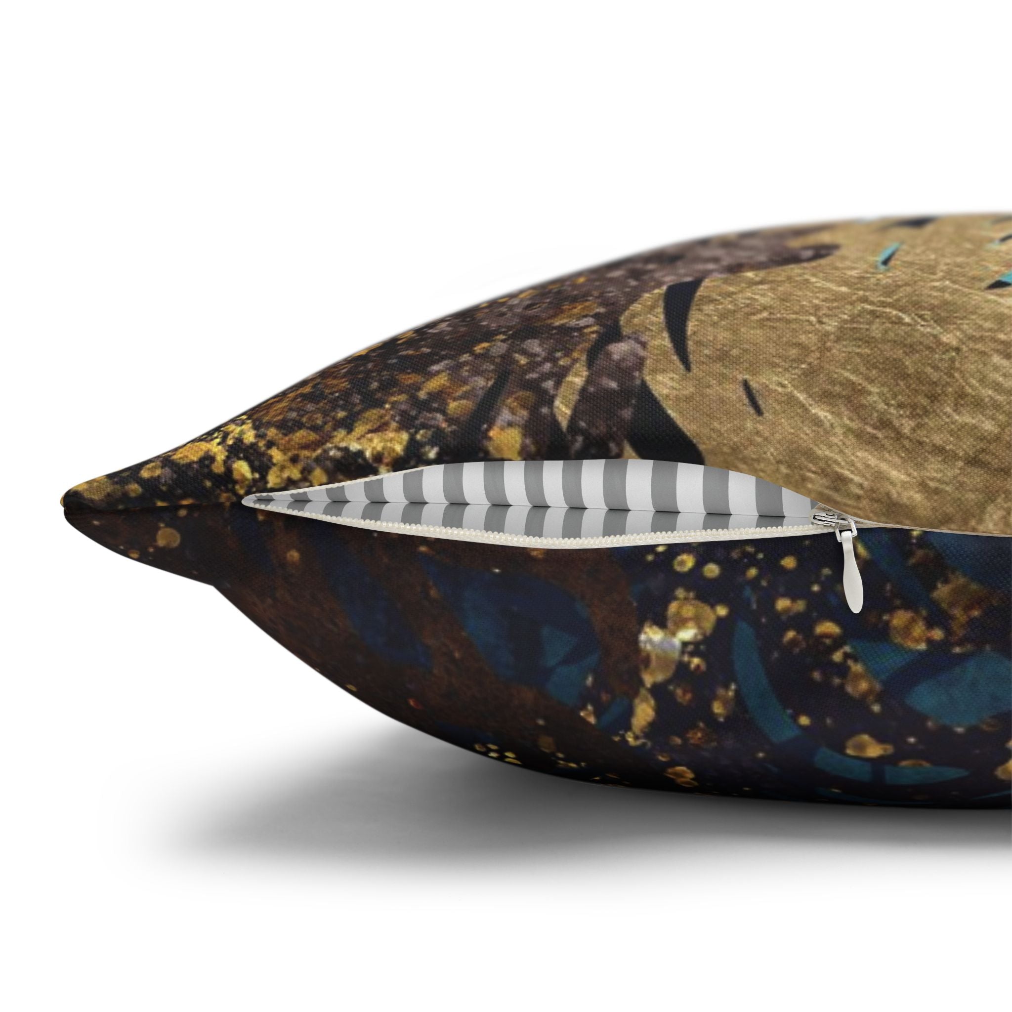 Metallic Sea Turtle - Decorative Pillow Cover