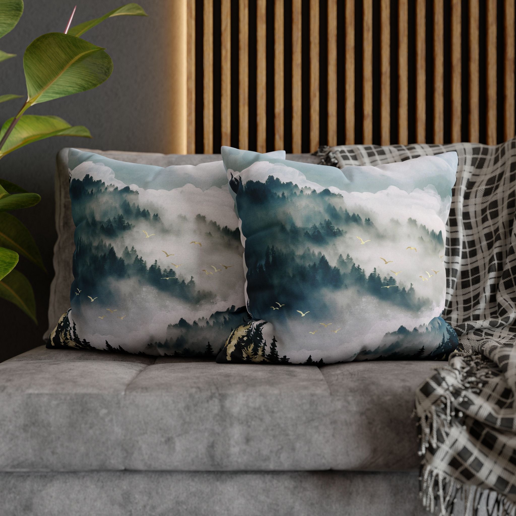 Misty Mountains - Decorative Pillow Cover