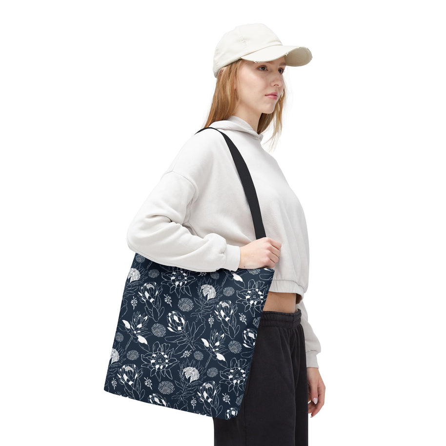 Protea Navy and White - Tote Bag