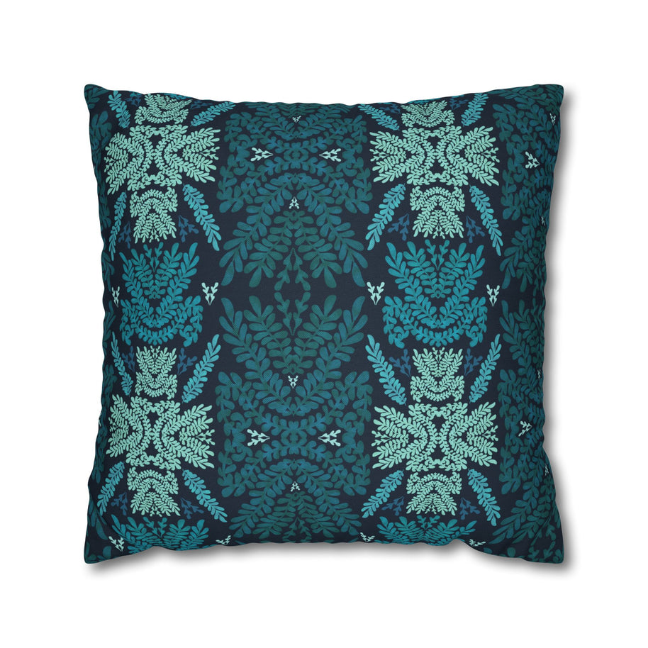 Blue and Teal Botanical - Decorative Pillow Cover