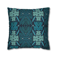 Blue and Teal Botanical - Decorative Pillow Cover