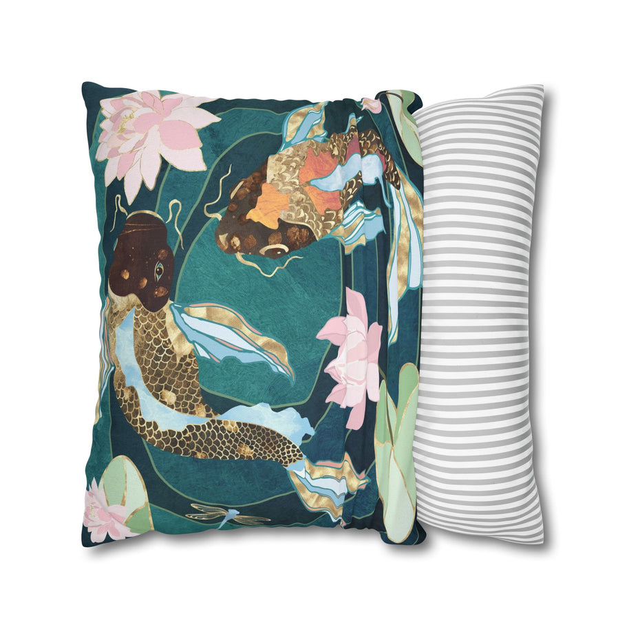 Metallic Koi III  - Decorative Pillow Cover