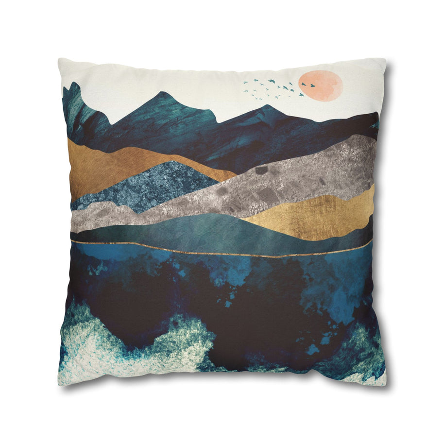 Blue Mountain Reflection - Decorative Pillow Cover