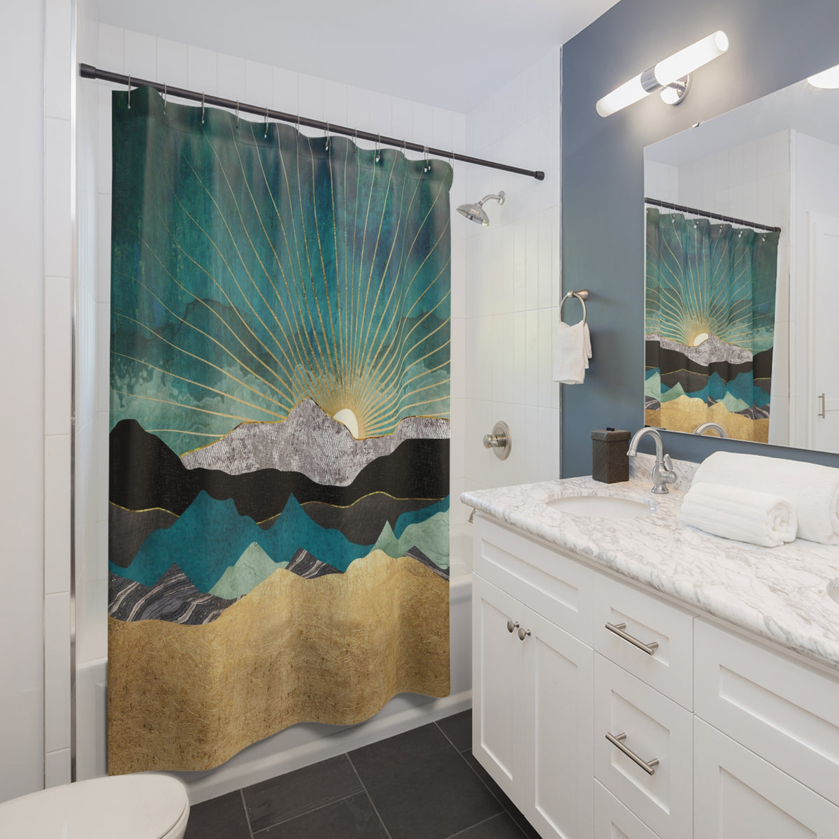 Peacock Vista - Shower Curtain