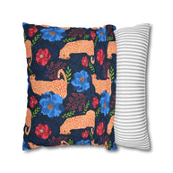 Botanical Leopard Navy - Decorative Pillow Cover