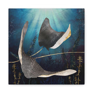 Metallic Stingray Matte Canvas, Stretched, No Frame