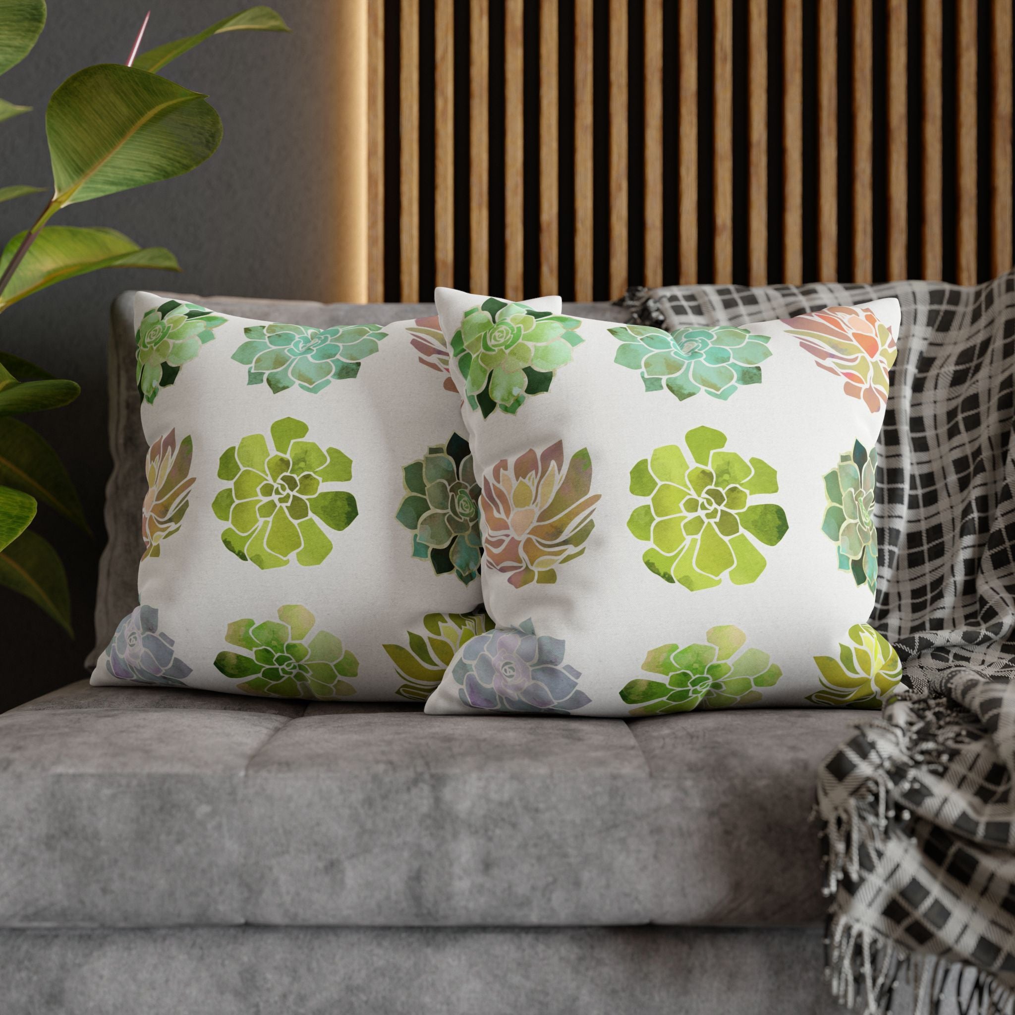 Spring Succulents - Decorative Pillow Cover