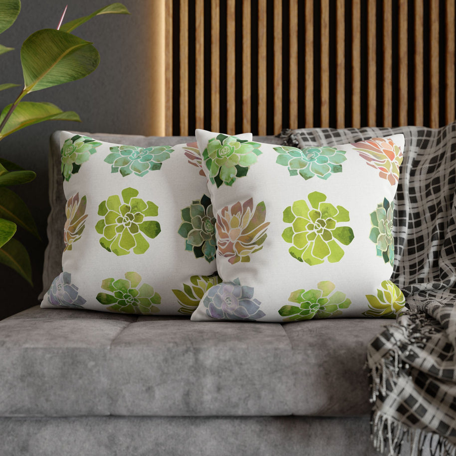 Spring Succulents - Decorative Pillow Cover
