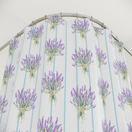 Lavender Bouquet with Light Blue Stripes - Shower Curtain