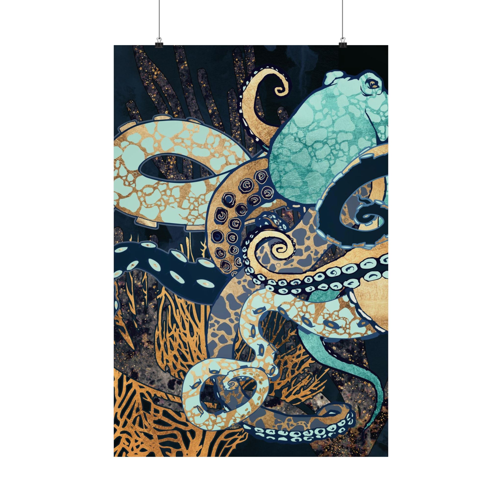 Metallic Octopus II - Poster Print - No Frame