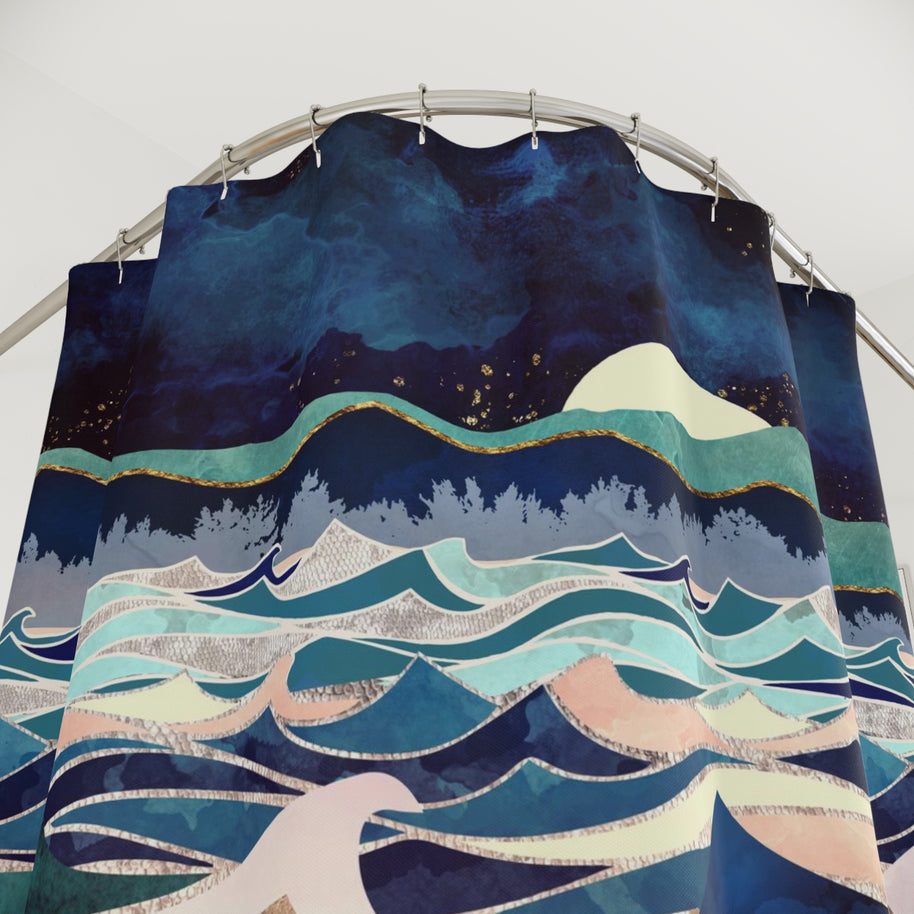 Moonlit Ocean - Shower Curtain