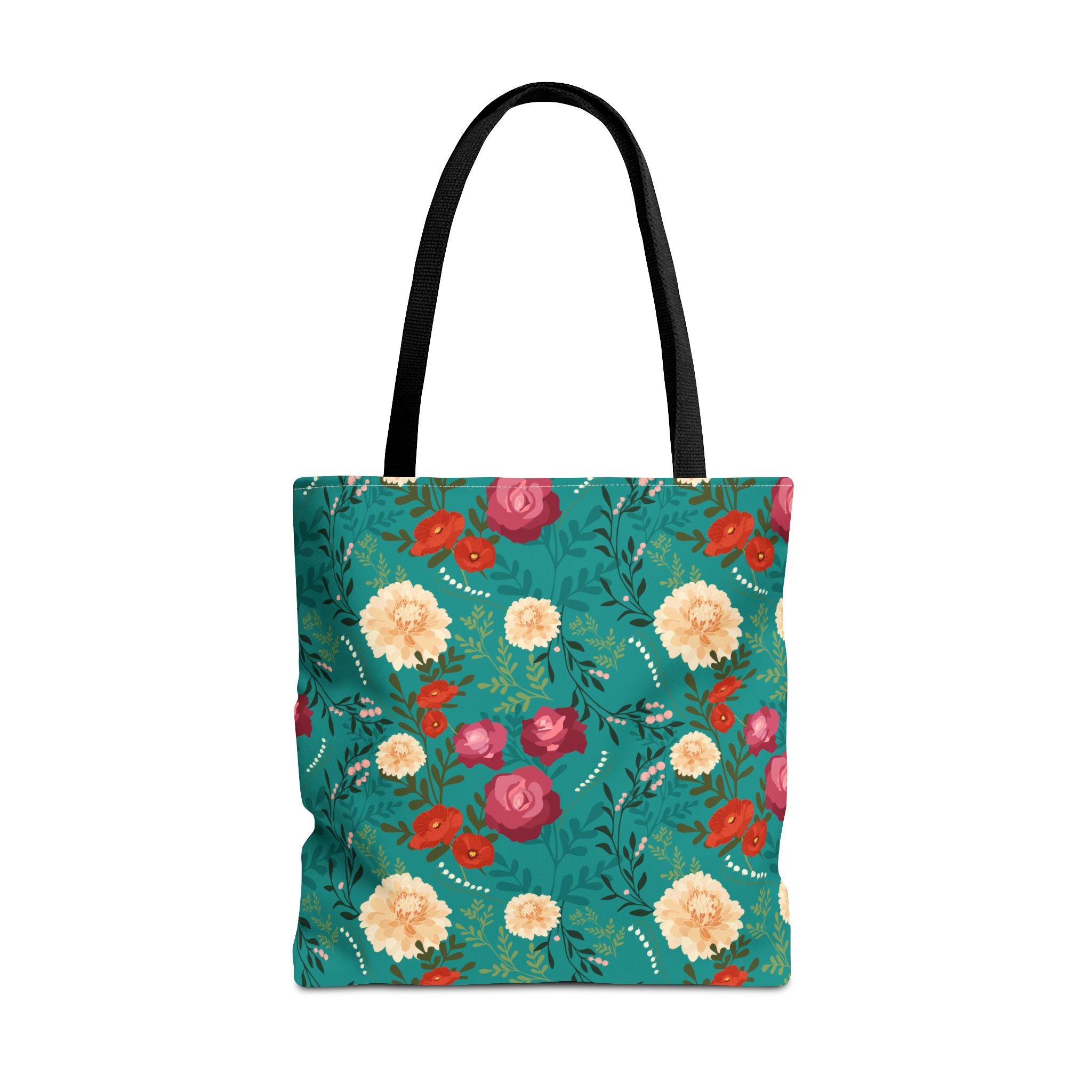 Vibrant Floral with Teal - Tote Bag