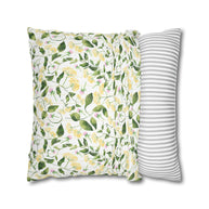 Wild Flowers with Subtle Stripes - Decorative Pillow Cover