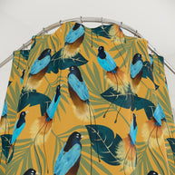Birds of Paradise Botanical with Orange - Shower Curtain