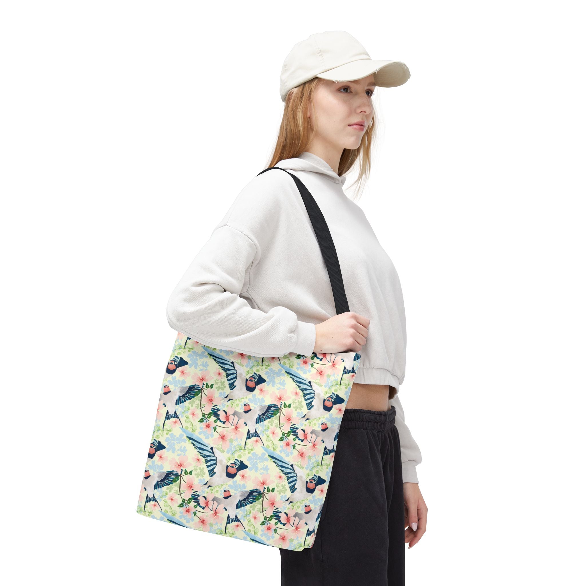 Swallows and Blossoms with Yellow - Tote Bag