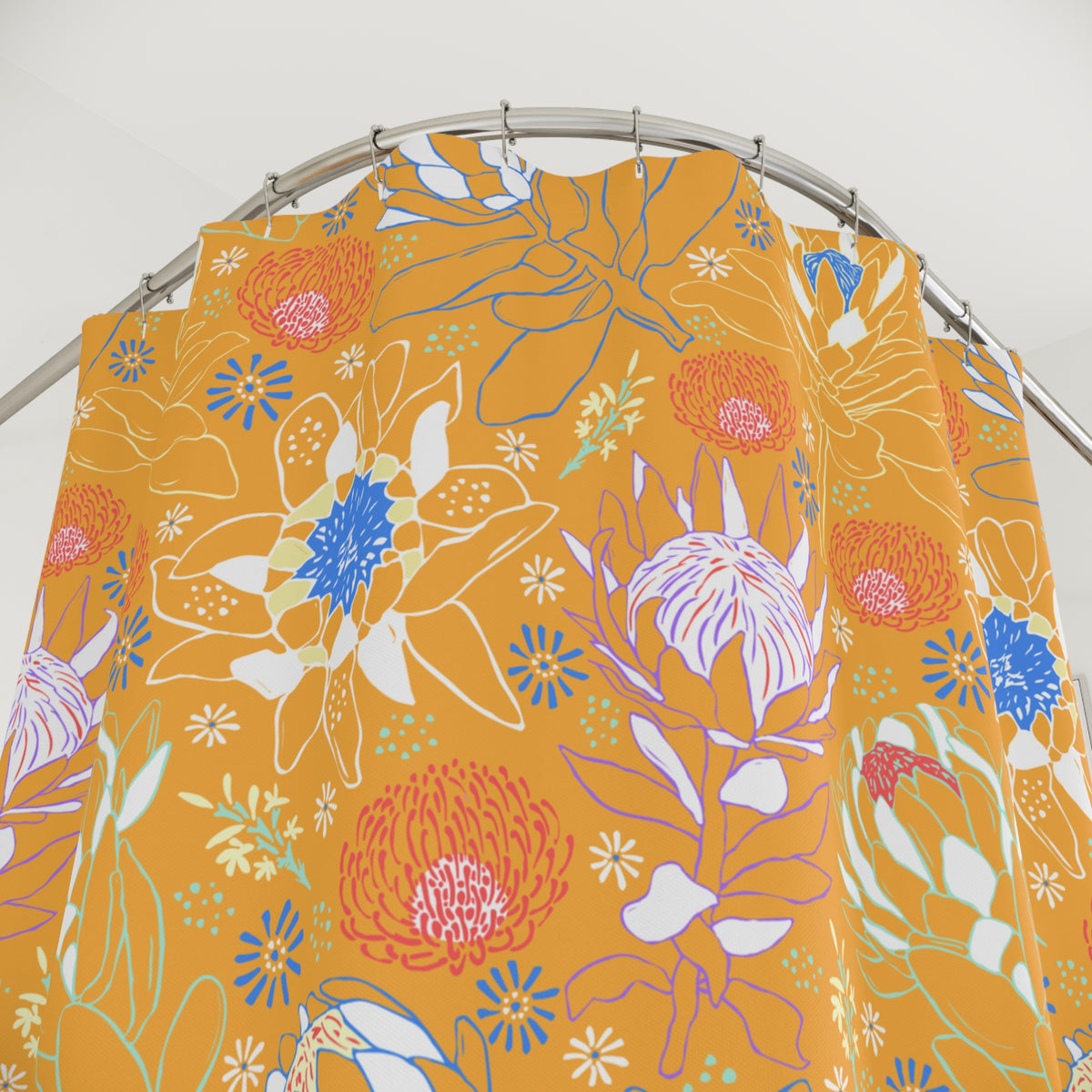 Mustard Protea - Shower Curtain