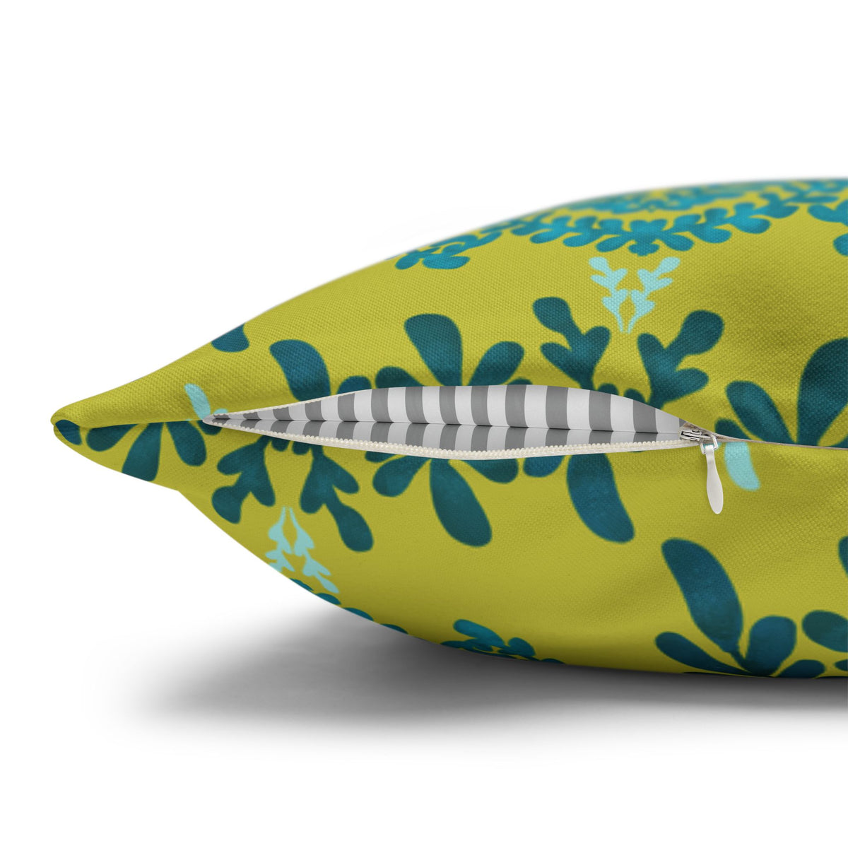Teal Mint and Lime Botanical - Decorative Pillow Cover