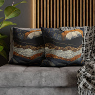 Metallic Mountains - Decorative Pillow Cover