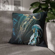 Metallic Jellyfish V - Decorative Pillow Cover