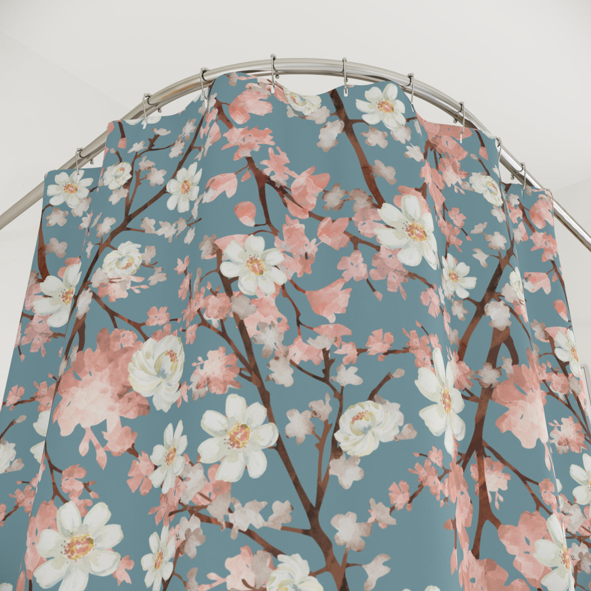 Botanical Blossoms with Blue - Shower Curtain