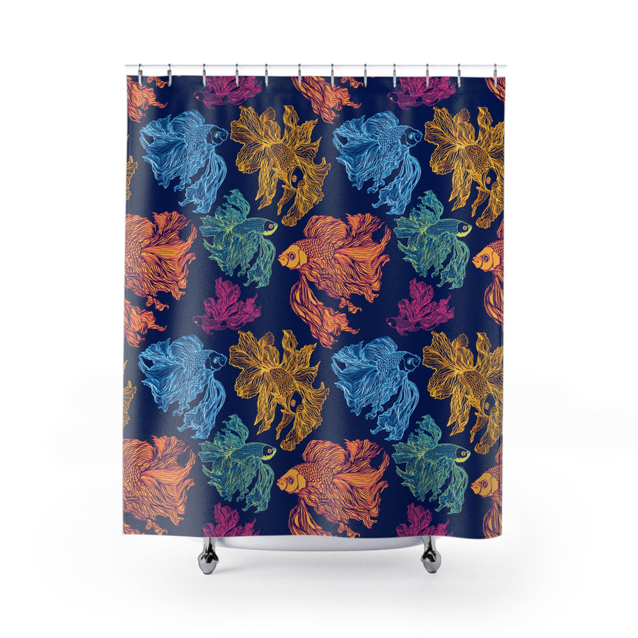 Betta Fish Color Pop - Shower Curtain