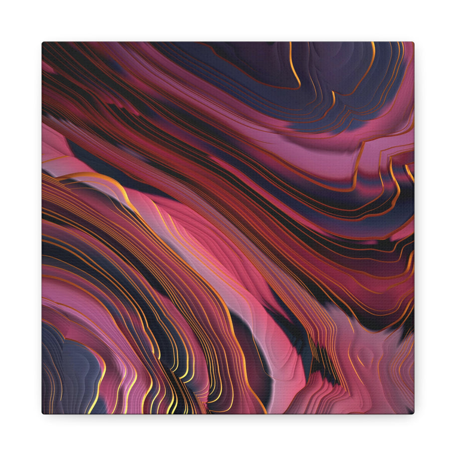 Plum Abstract Matte Canvas, Stretched, No Frame