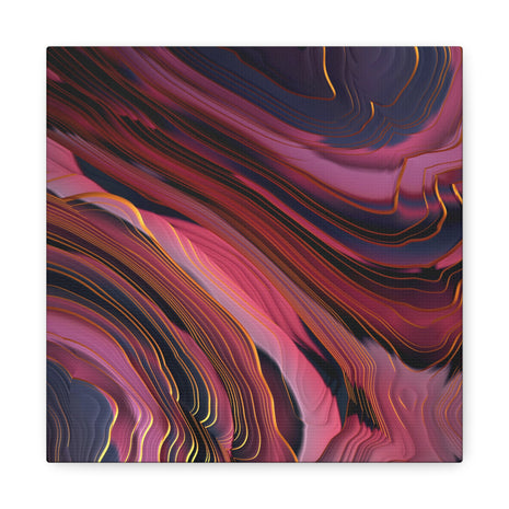 Plum Abstract Matte Canvas, Stretched, No Frame
