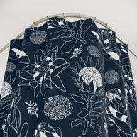 Protea Navy and White - Shower Curtain