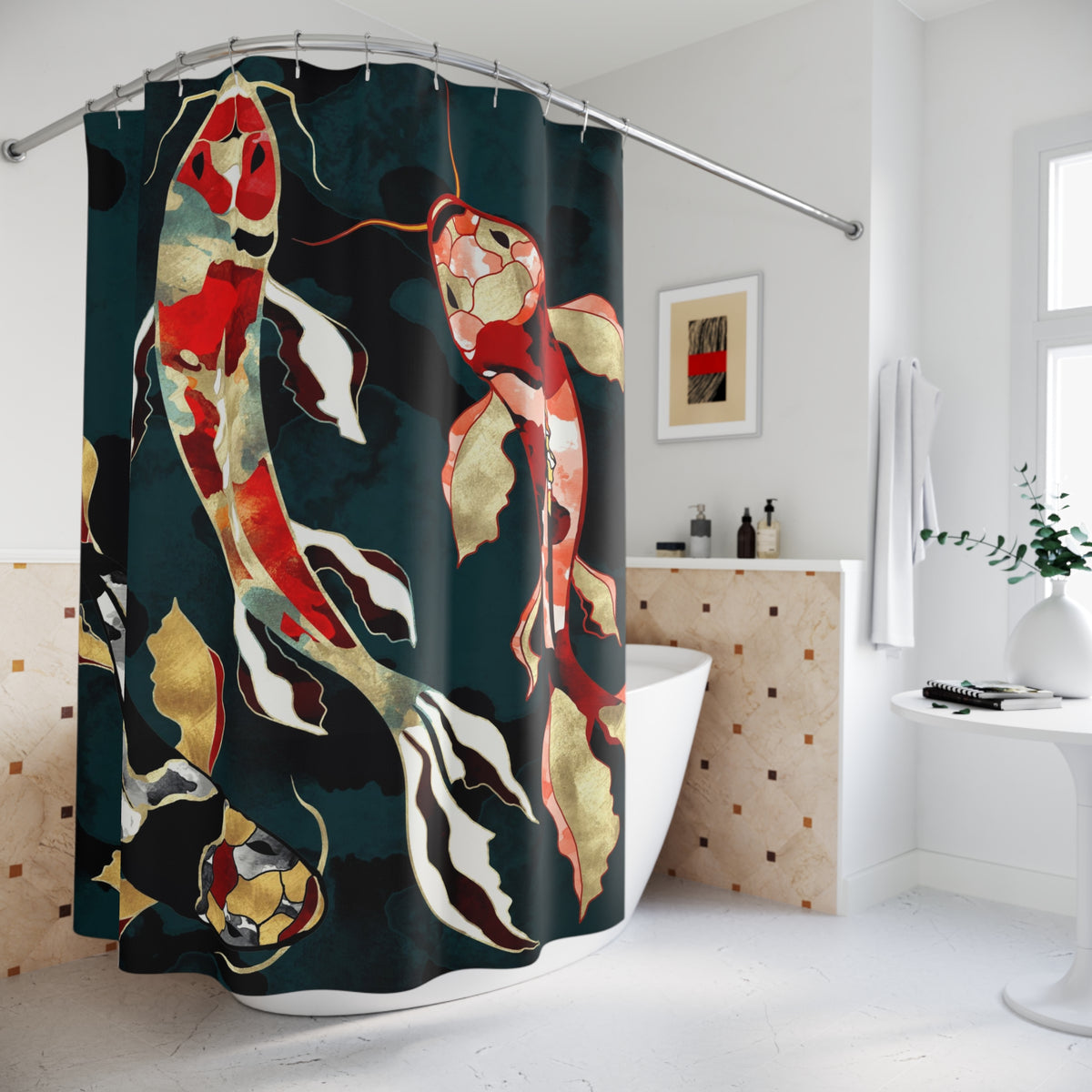 Metallic Koi - Shower Curtain