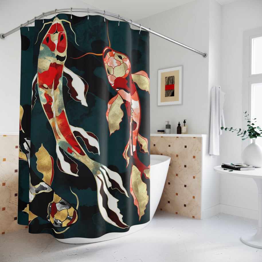 Metallic Koi - Shower Curtain