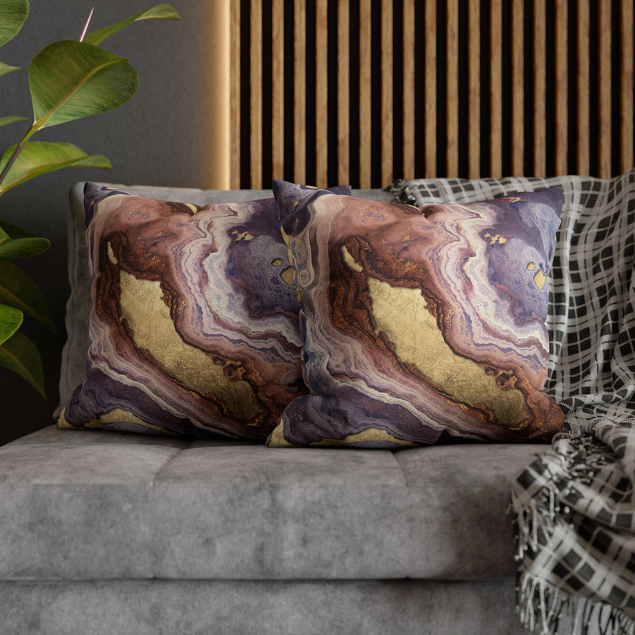 Mauve Agate - Decorative Pillow Cover