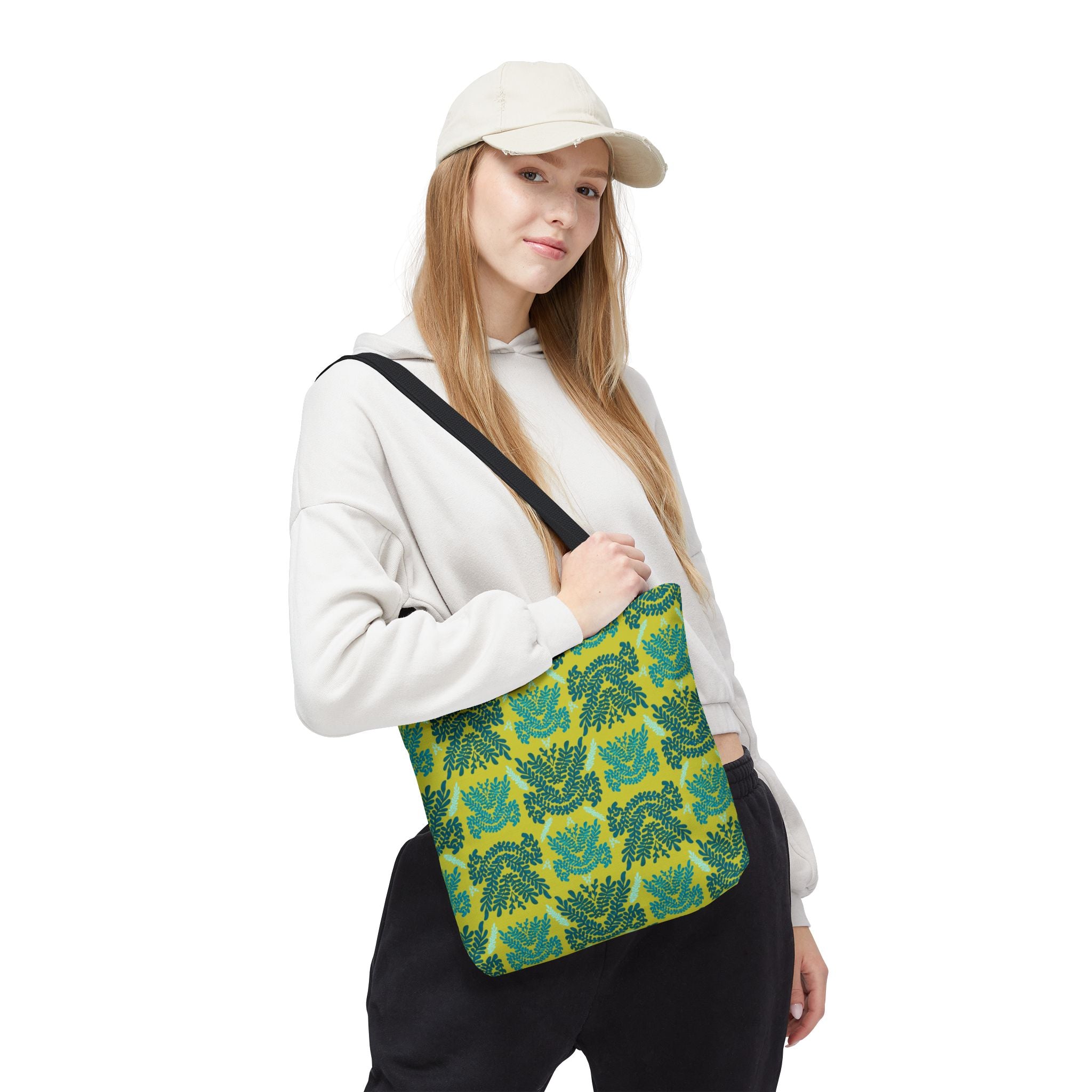 Teal Mint and Lime Botanical - Tote Bag