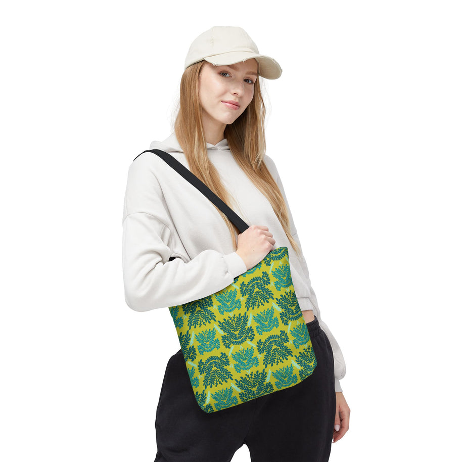 Teal Mint and Lime Botanical - Tote Bag