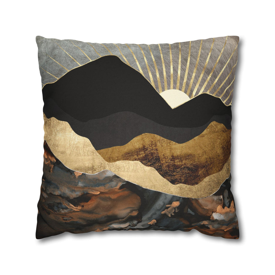 Copper and Gold Mountains - Decorative Pillow Cover