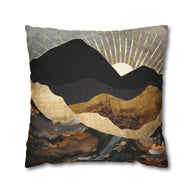 Copper and Gold Mountains - Decorative Pillow Cover