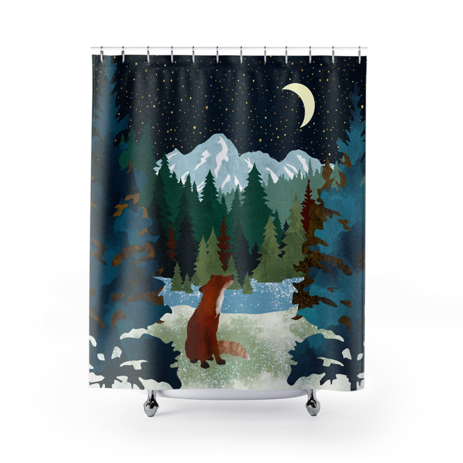 Winter Fox - Shower Curtain