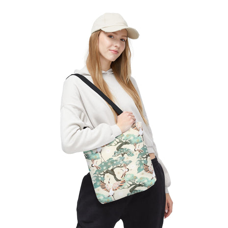 Crane and Bonsai with Cream - Tote Bag