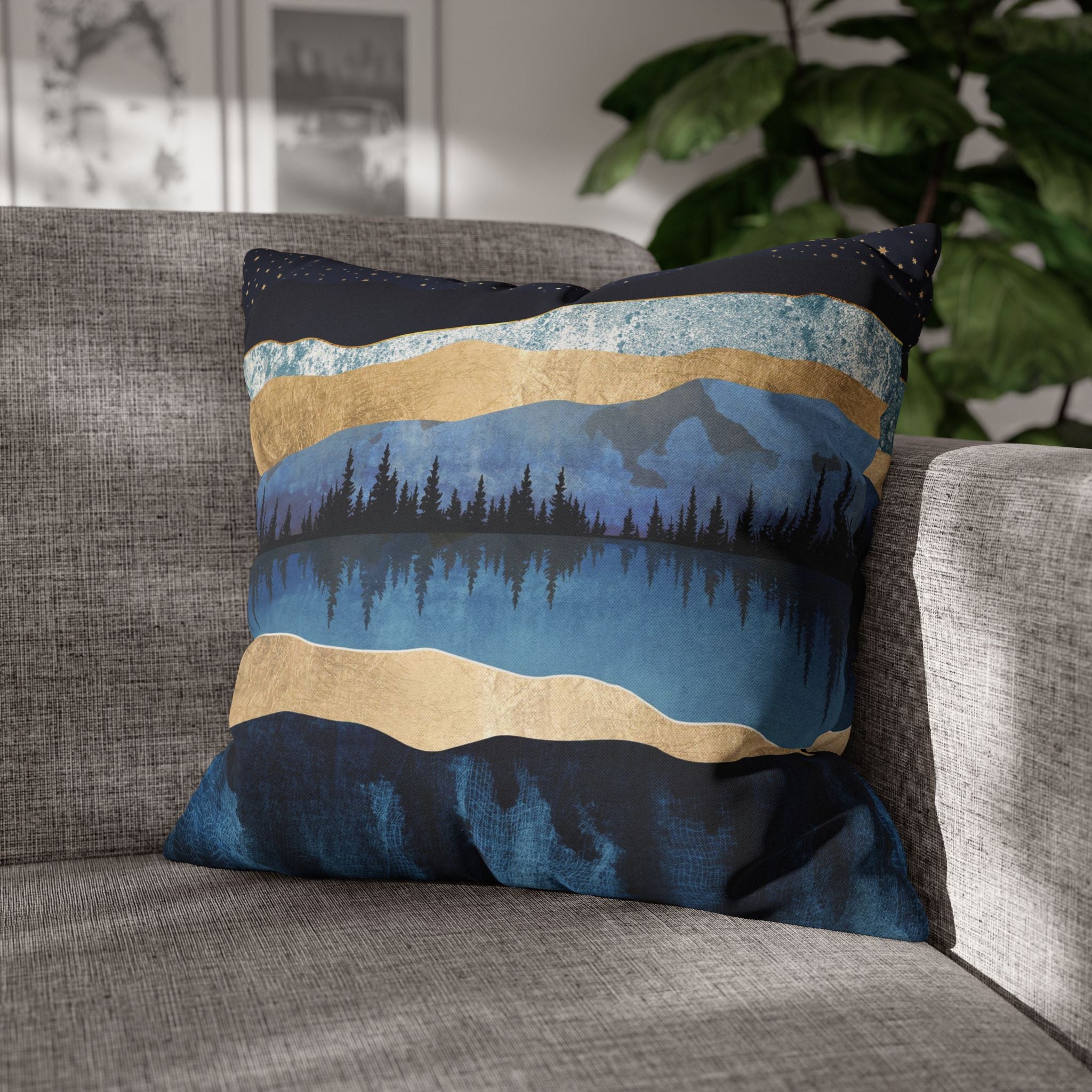 Midnight Lake - Decorative Pillow Cover