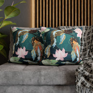 Metallic Koi III  - Decorative Pillow Cover