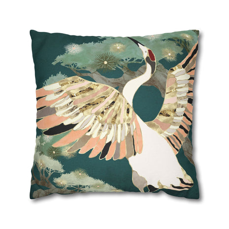 Golden Crane  - Decorative Pillow Cover