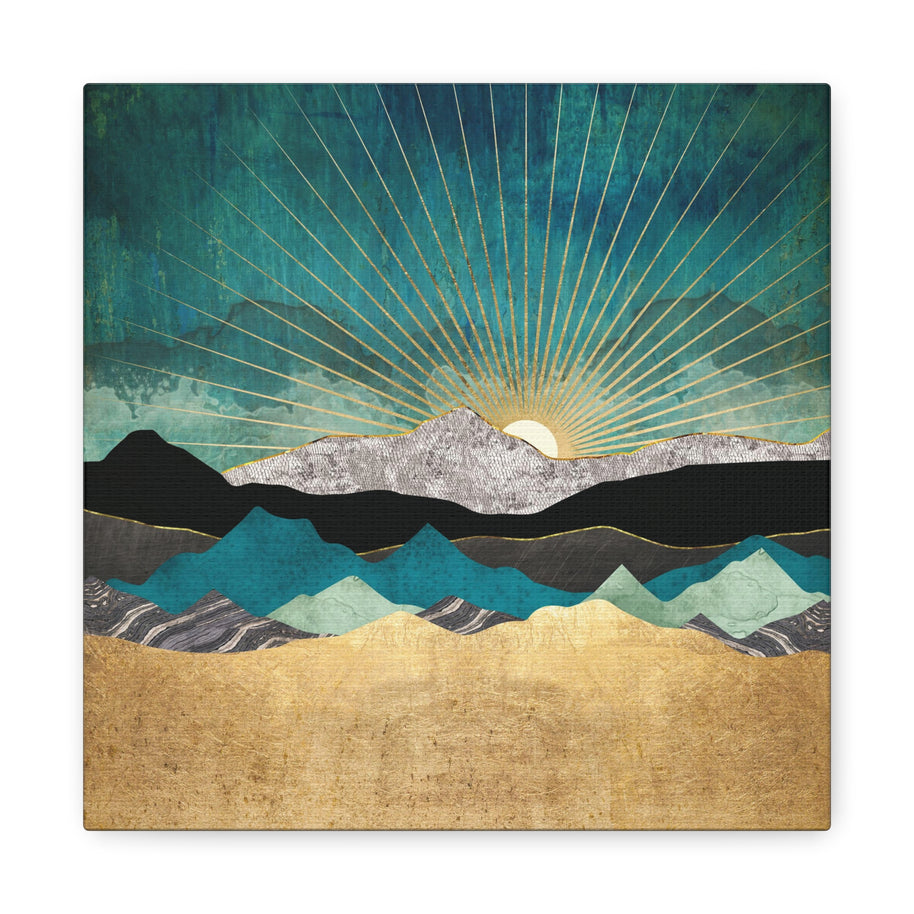 Peacock Vista Matte Canvas, Stretched, No Frame