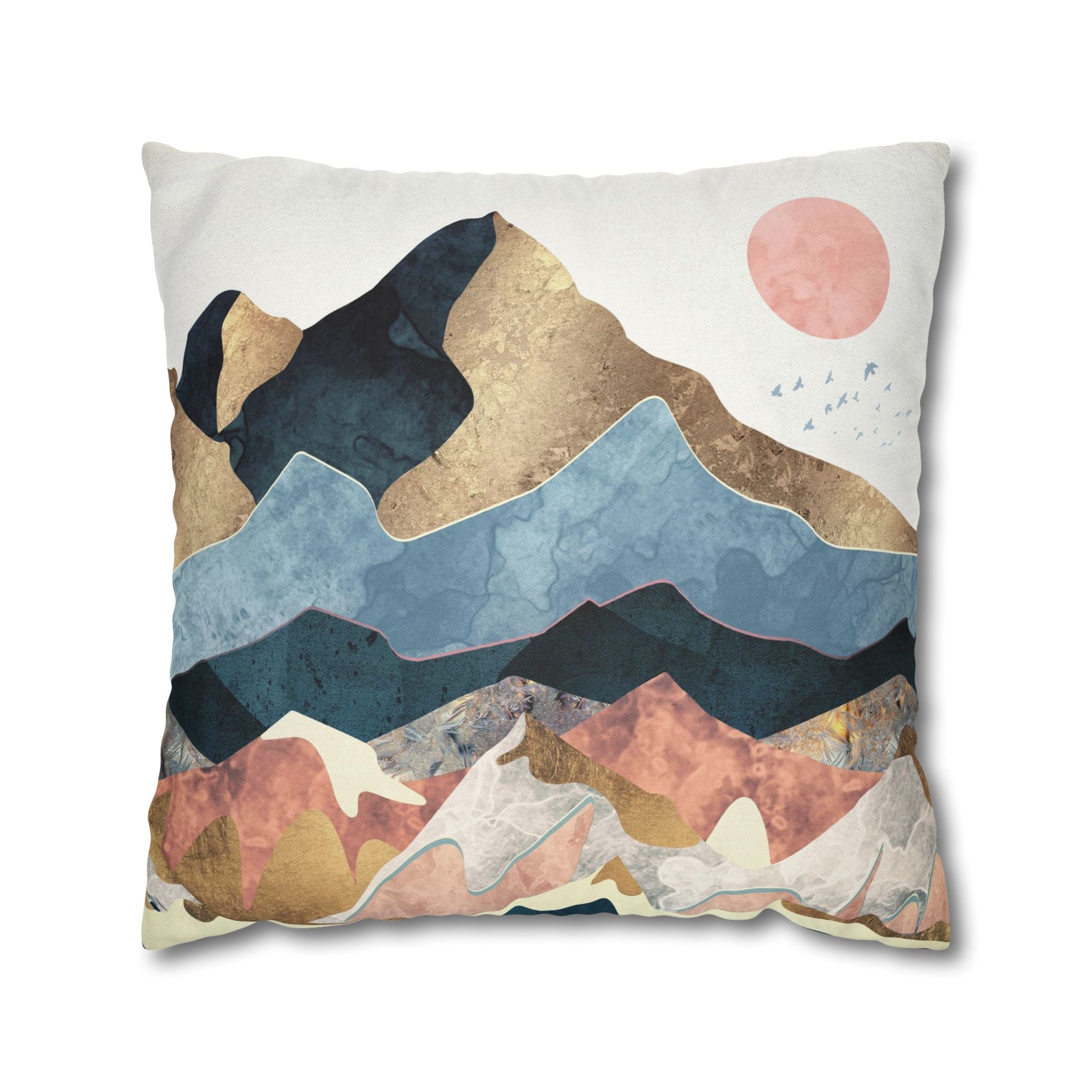 Golden Peaks - Decorative Pillow Cover