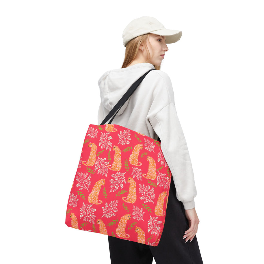 Botanical Leopard with Pink - Tote Bag