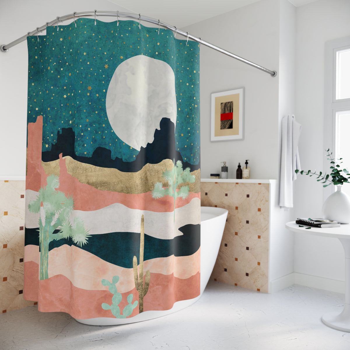 Desert Moon Vista - Shower Curtain