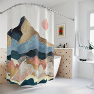 Golden Peaks - Shower Curtain